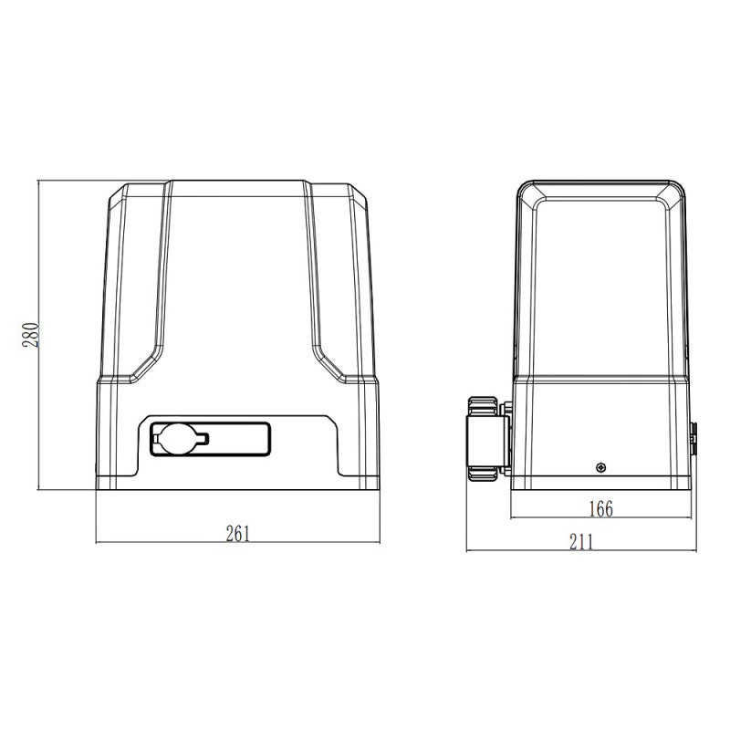 Kit de motorisation SLID'UP MC500 avec rails et galets pour portail coulissant 500 kg - 6