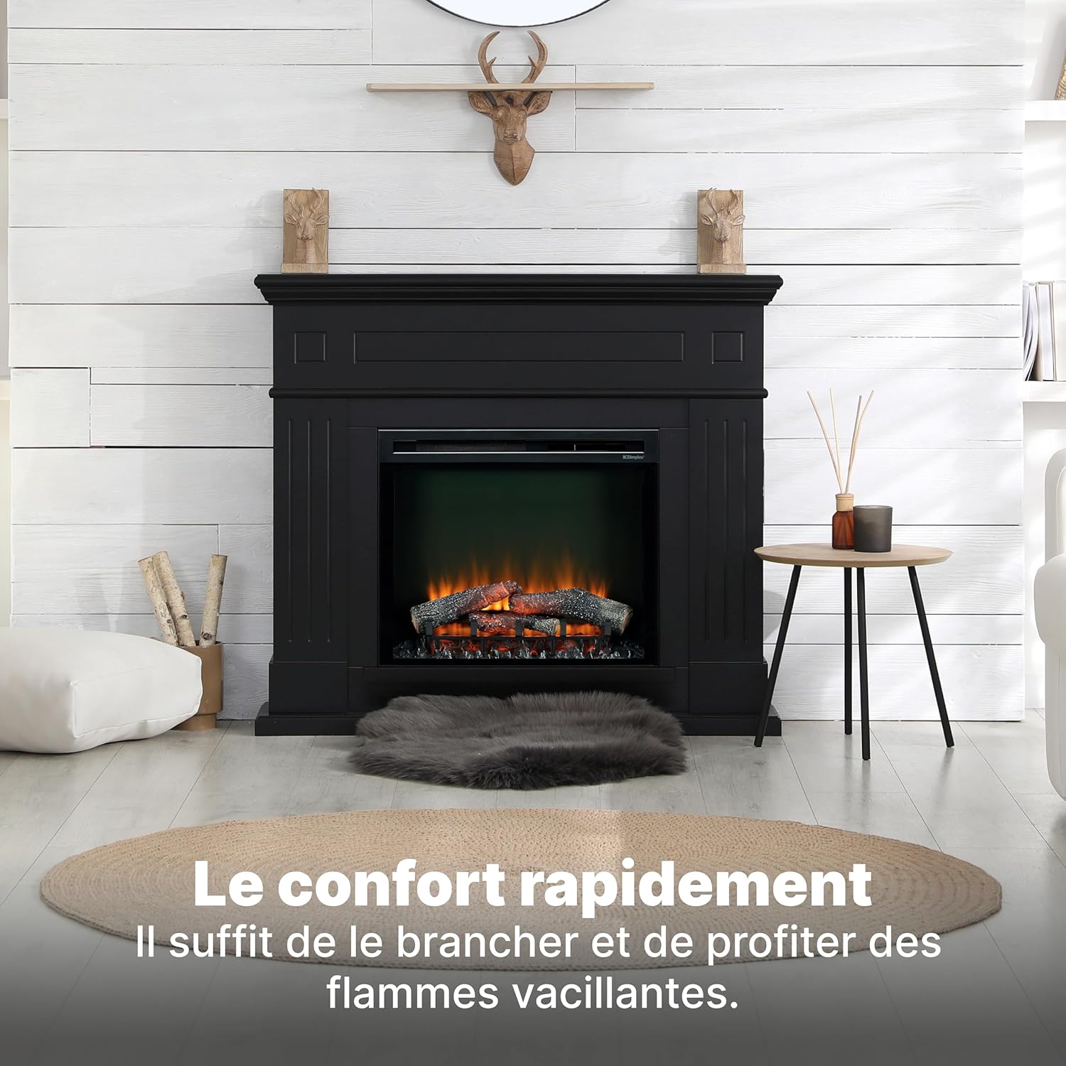 Cheminée électrique avec chauffage murale - Dimplex - Optiflame, 1400W, télécommande - Firebox XHD26 - 7