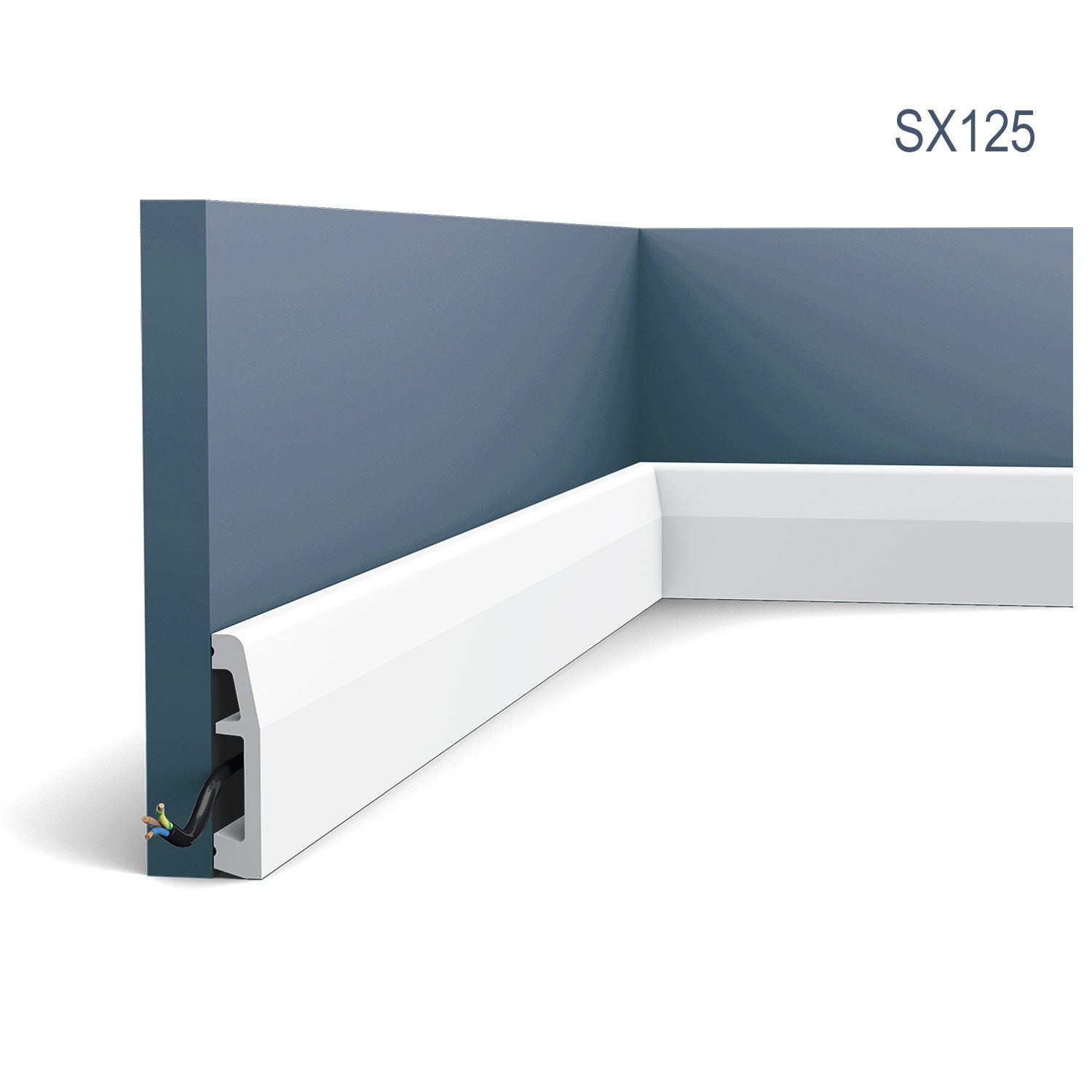 Plinthe Profil de décoration Orac Decor SX125 AXXENT Protection de câble résistant aux choces Moulure - 2