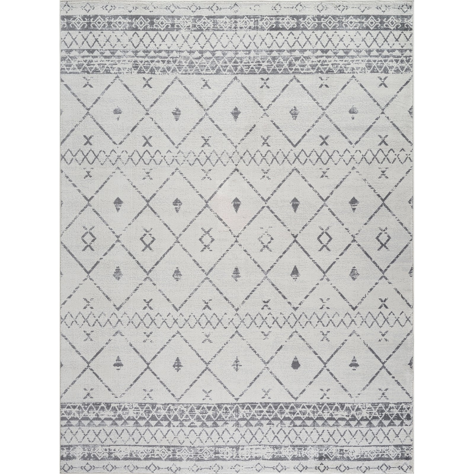 Tapis Shaggy Gris Poil Long - Moelleux Salon Chambre 160x213 Cm - Décoration Cosy