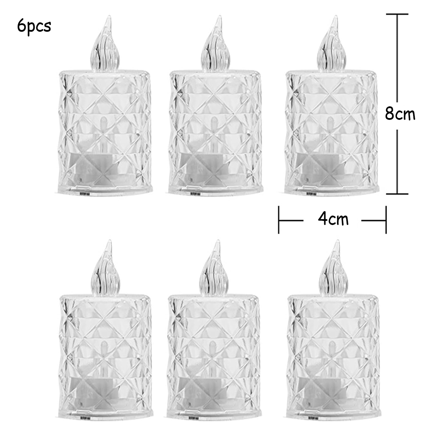Set 6 Candele LED Con Telecomando E Timer – Alte 25 Cm – Effetto Fiamma Tremolante – Per Camino, Natale E Matrimoni (Beige)