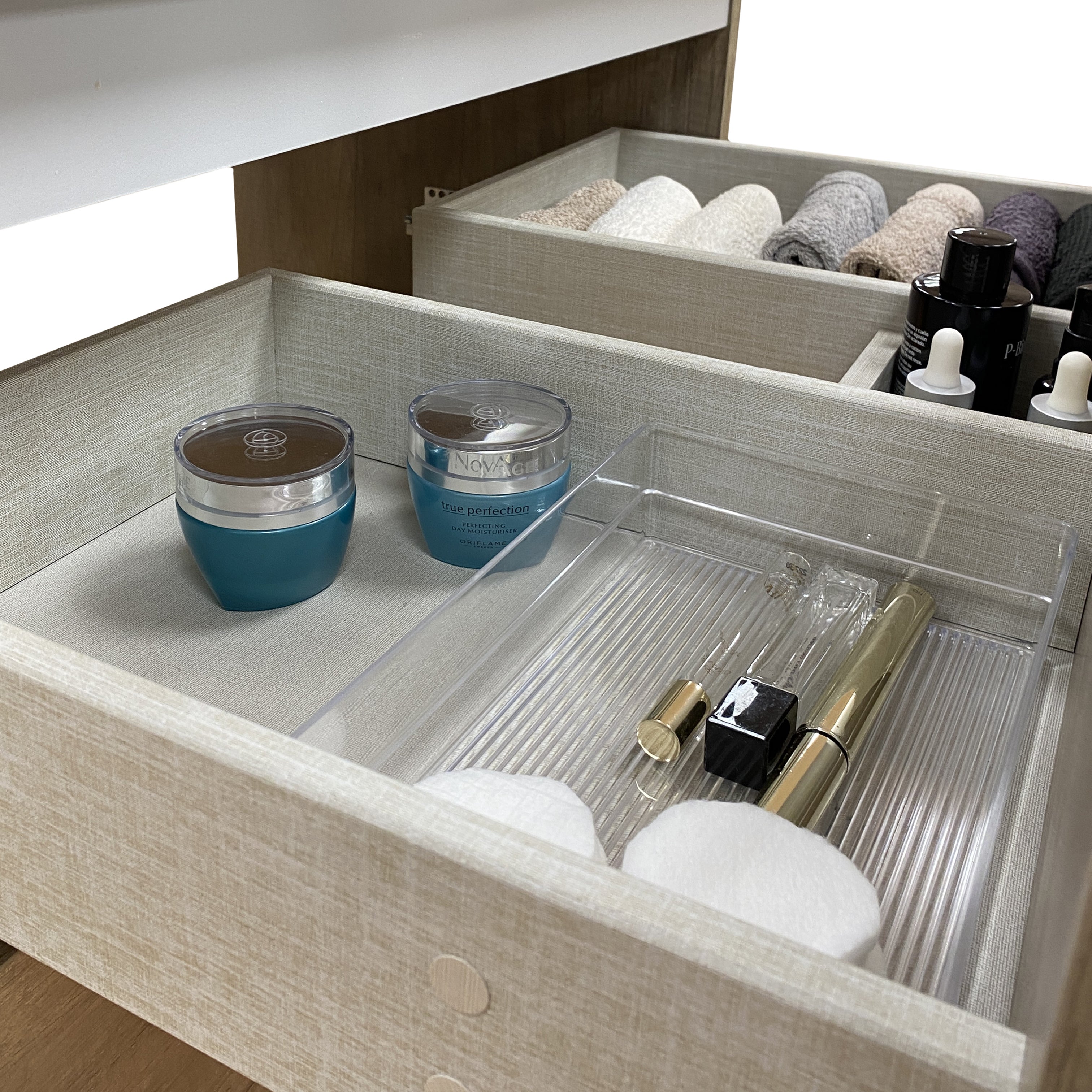 ENSEMBLE DE SALLE DE BAIN WINK | 100 CM BLANC | TROIS TIROIRS | LAVABO ENCASTRÉ | N'INCLUT PAS LE MIROIR | MEUBLE ASSEMBLÉ | ALDAY - 4