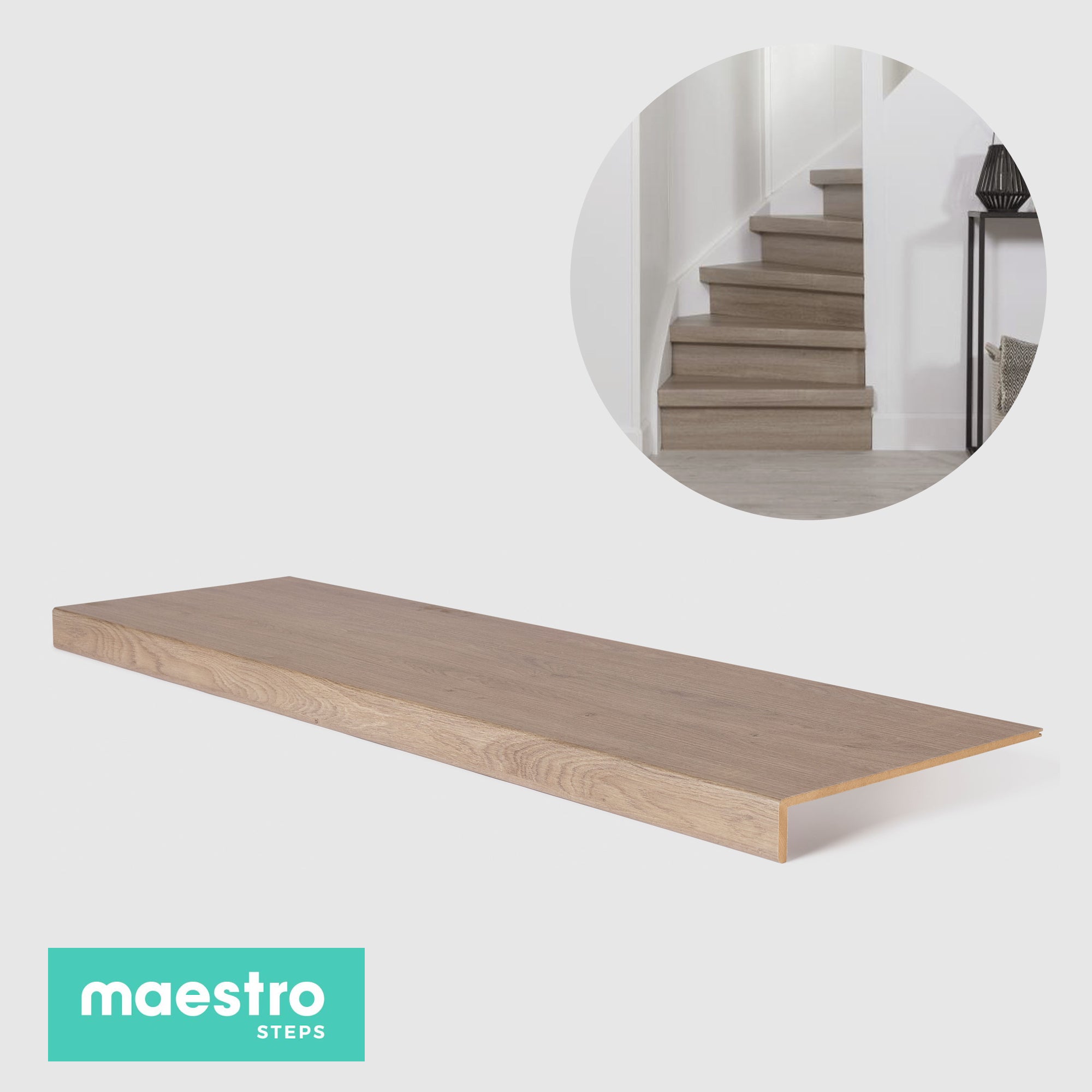 Onlywood Gradino Lousiana Oak Rivestimento Per Scale - Larghezza Max 130 Cm - 5