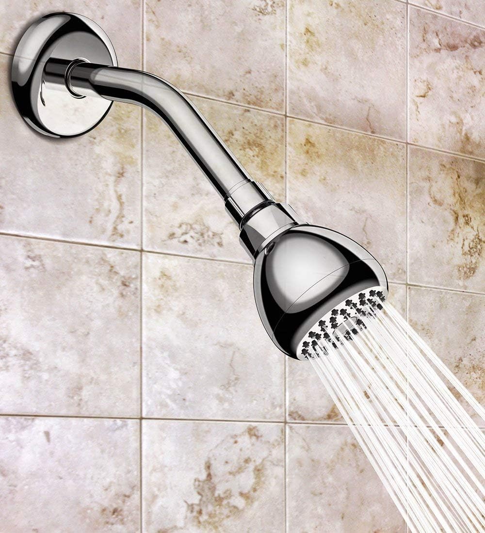 Pommeau de douche haute pression de 3 pouces, anti-obstruction, anti-fuite, pommeau de douche fixe, chrome - 4