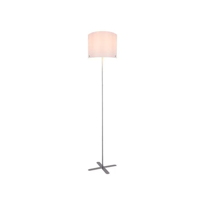 Lampa podłogowa stojąca Izander srebrno-biała 1xE27x40W wym: 149 x 34 x 30 cm metal Rabalux