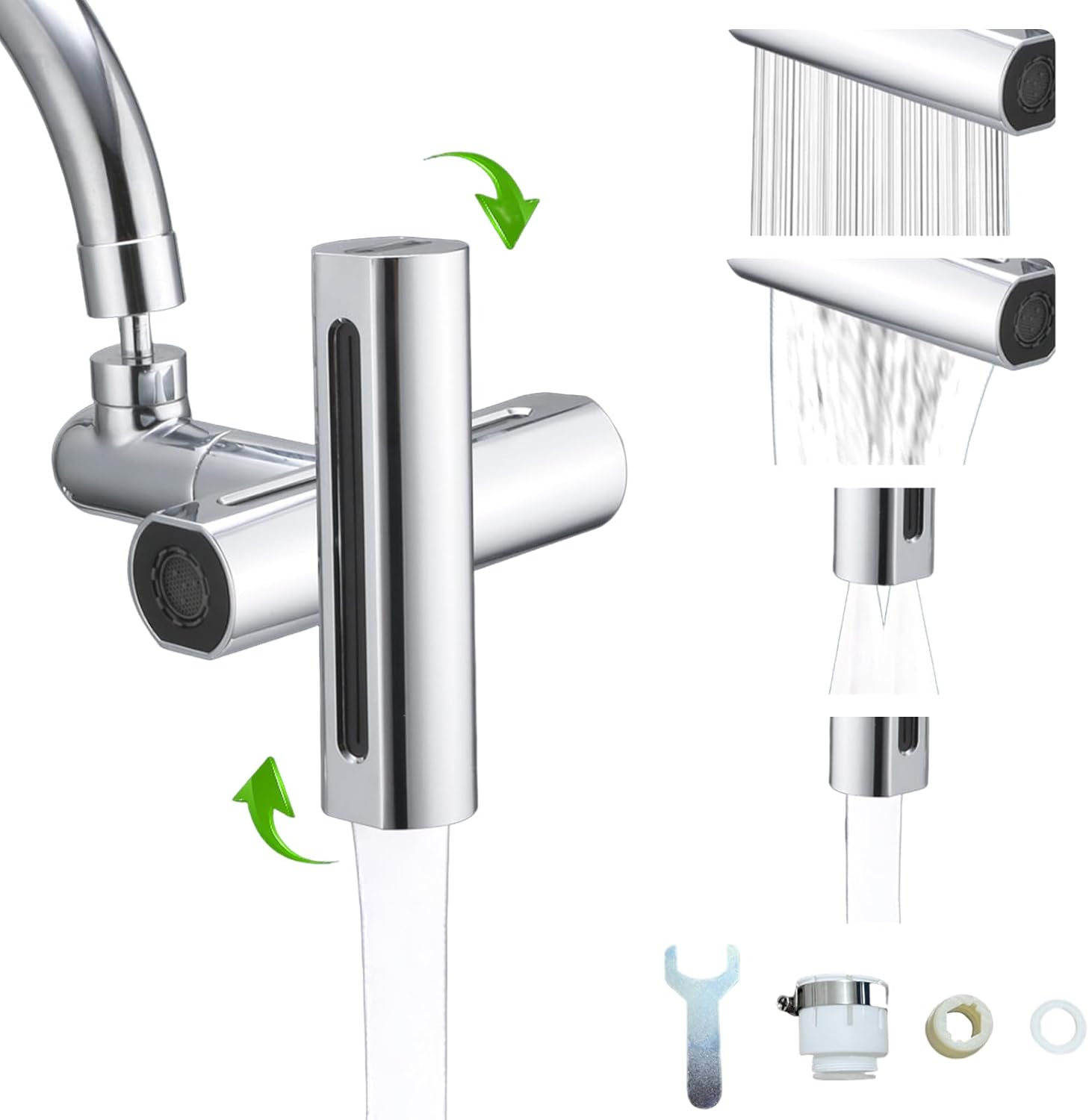 Extensie universală rotativă pentru robinet, filtru aerator, duză rezistentă la stropire, robinet de bucătărie, cap de pulverizare
