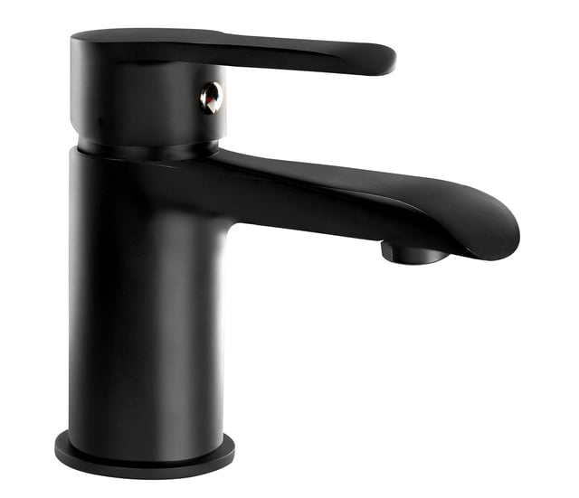 Mitigeur lavabo en laiton, robinet salle de bain noir mat, KING