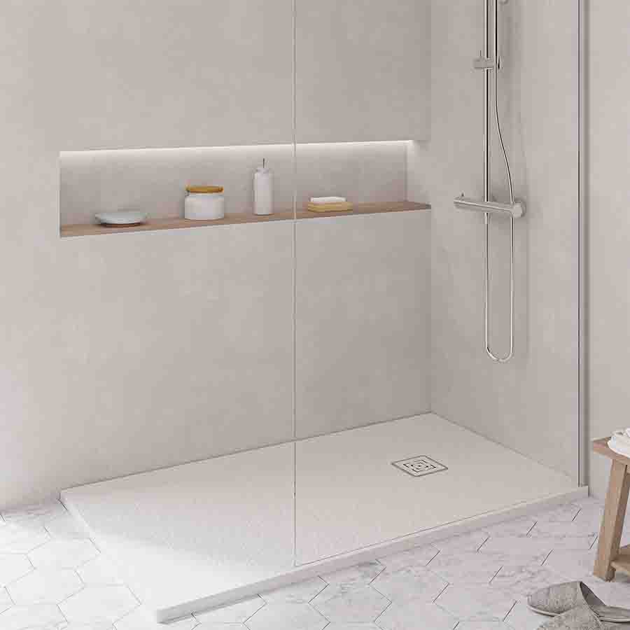 Receveur de douche 120x70 cm extra-plat resine mineral TECNIK