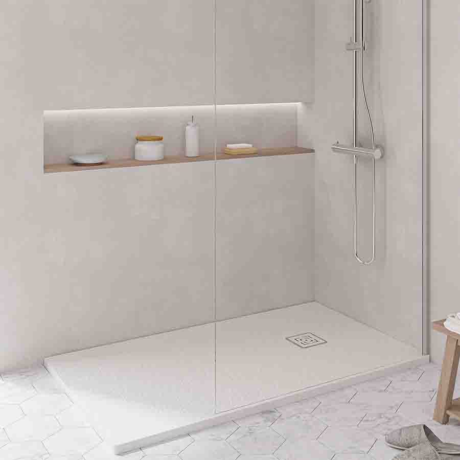 Receveur de douche 120x70 cm extra-plat resine mineral TECNIK Receveur de douche 120x70 cm extra-plat resine mineral TECNIK