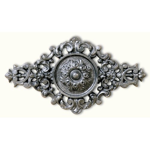 Palmette avec détail floral en fonte - Hauteur 200mm Longueur 400mm - À visser avec taraudage M6 (5mm)