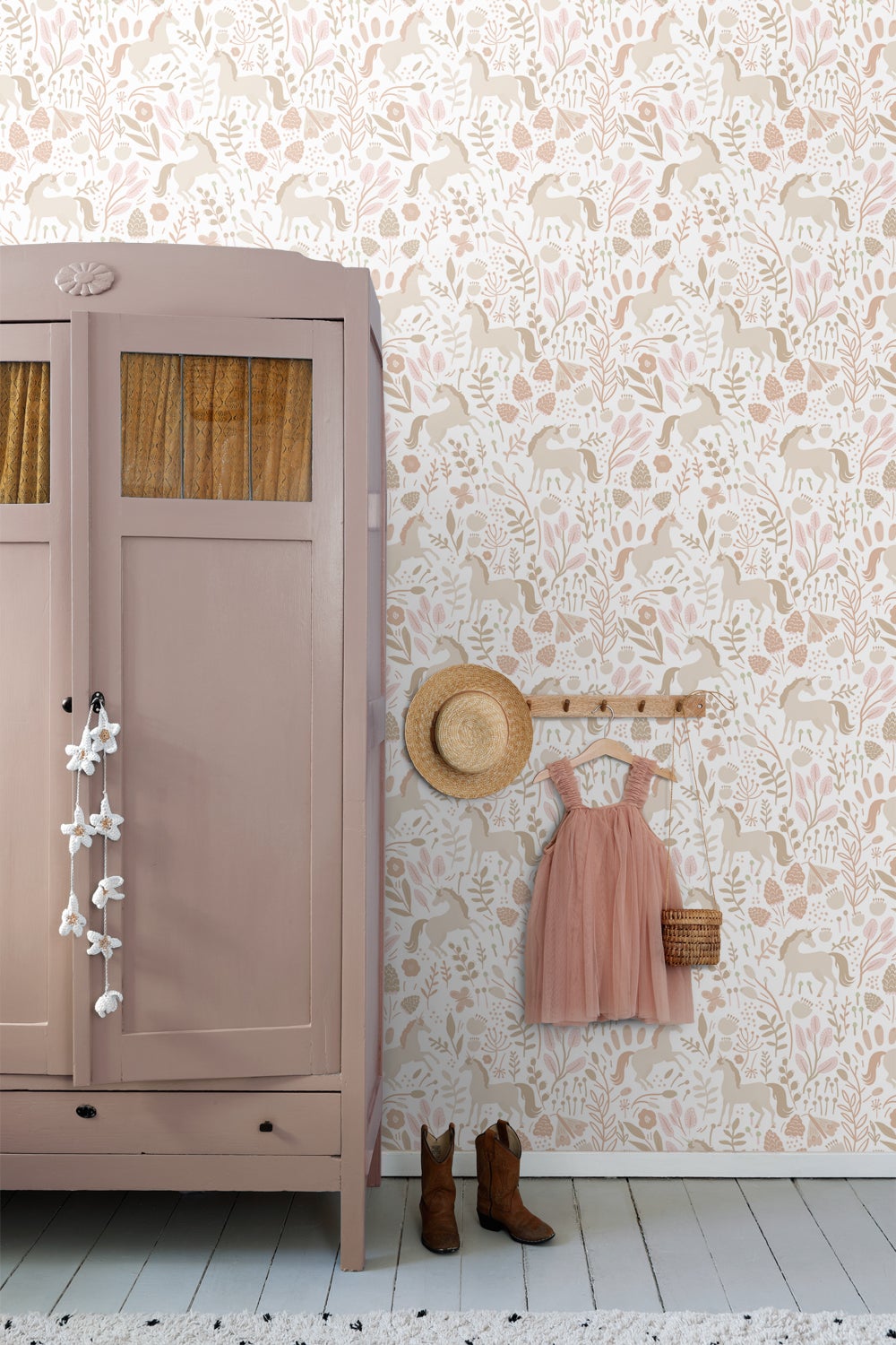 Papier peint licornes beige - 53 cm x 10.05 m - ESTAhome - 6