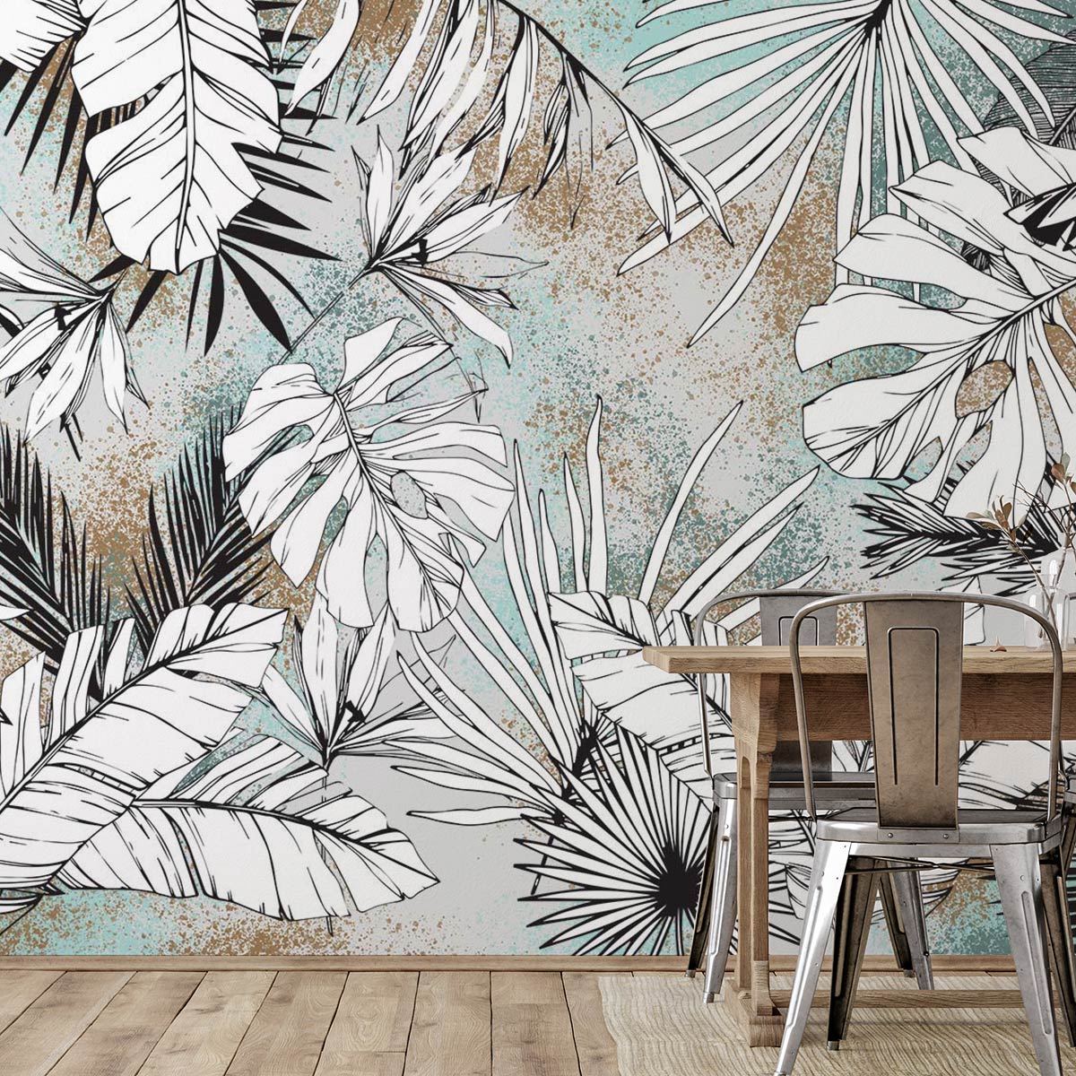 Papier Peint Feuilles Tropicales