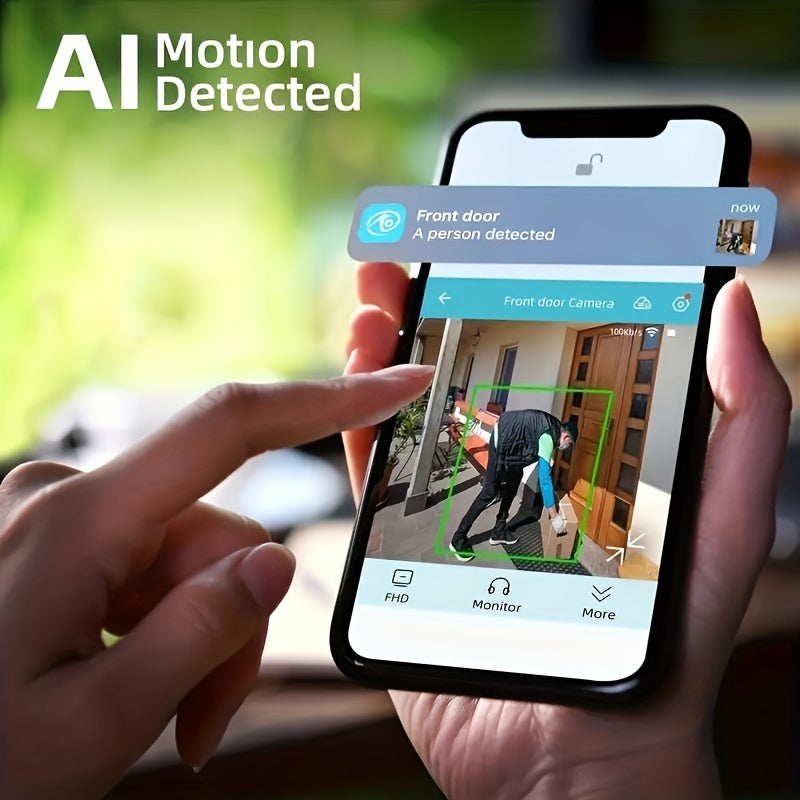 Caméra de sécurité extérieure sans fil, réseau sans fil longue portée, caméra TV enfichable à vision nocturne HD, aucune batterie intégrée requise - 9