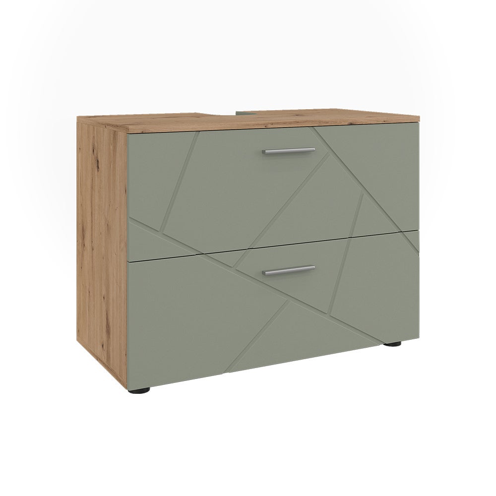 Vicco Szafka na wannę Irma, Szałwia zielona, 80 x 58.6 cm z szufladami