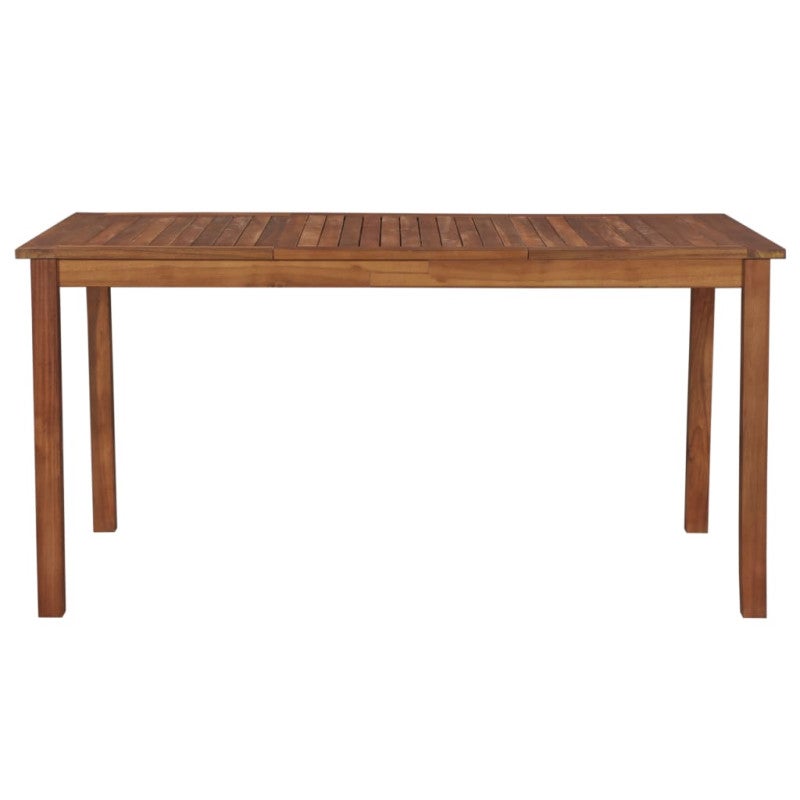 Table à manger de jardin rectangulaire en Bois Marron 6 places - 2