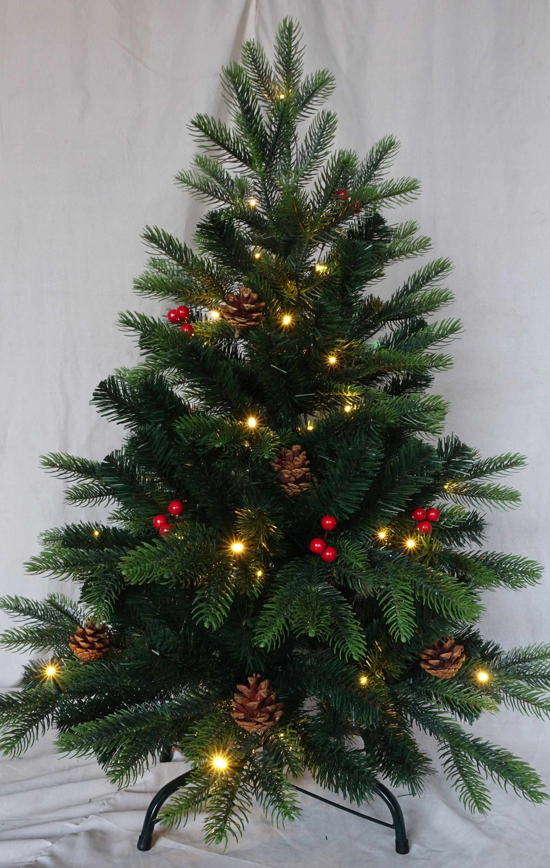 Sapin de Noël avec piquet Blanc froid 108 LED 180 cm