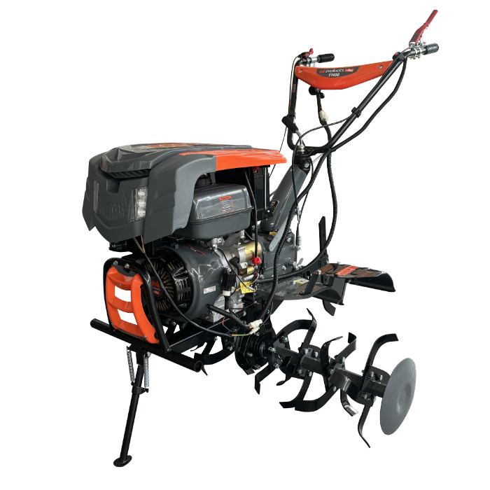 Motocultor T1400 Pornire Electrica cu Far, Capota si Roti de Transport EvoTools +Plus / P[CP]: 14
