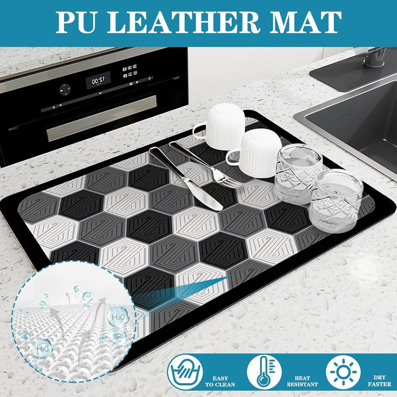 Mata ociekowa do naczyń, superchłonna mata ociekowa do naczyń, mata ociekowa do ekspresu do kawy (60 x 40 cm)