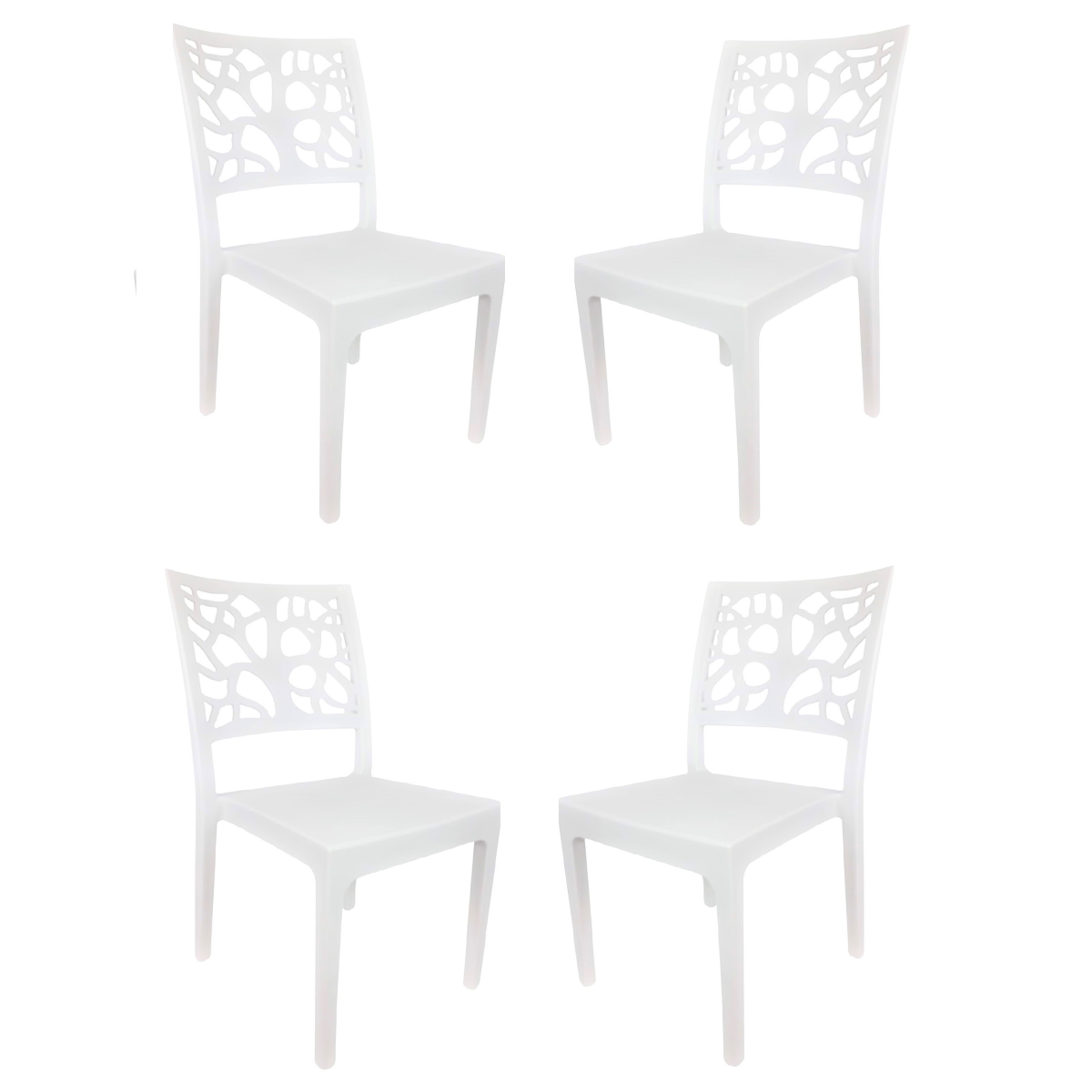 KIT 6 SEDIE POLIPROPILENE BAR RISTORANTE SEDIA GIARDINO INTERNO ESTERNO TORTORA