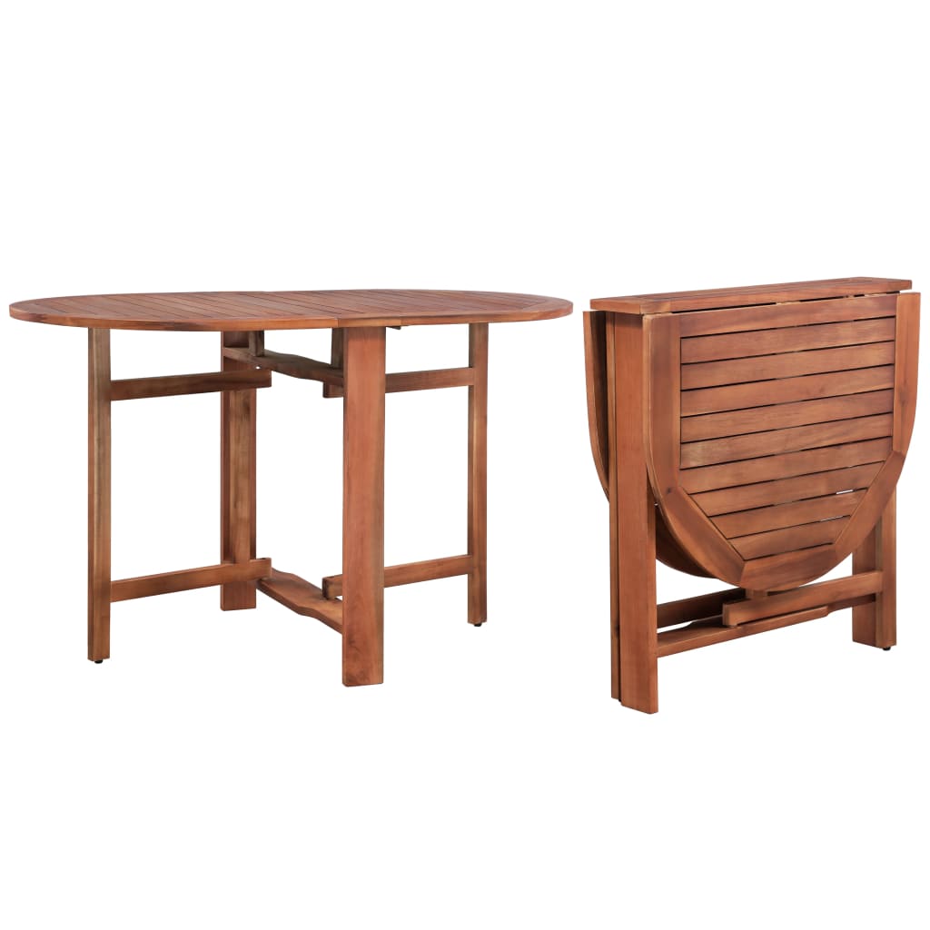 Table à manger de jardin ovale en Bois Marron - 2