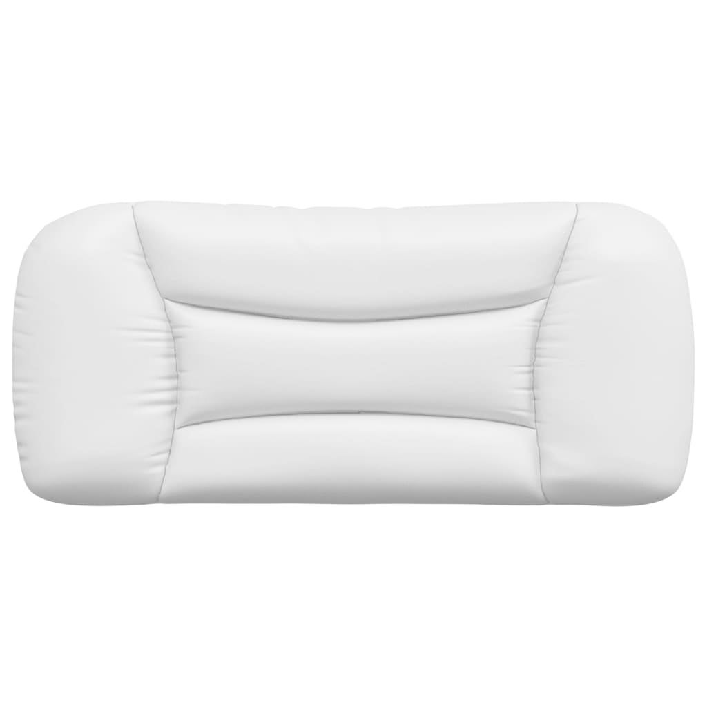 Cabecero de cama acolchado Hvar cuero sintético blanco 80 cm - 5