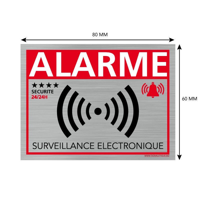 Autocollants dissuasifs, Lot de 8 adhésifs Surveillance Électronique, stickers alarme pour vitres, fenêtre, maison 80 x Matière Adhesif - 5