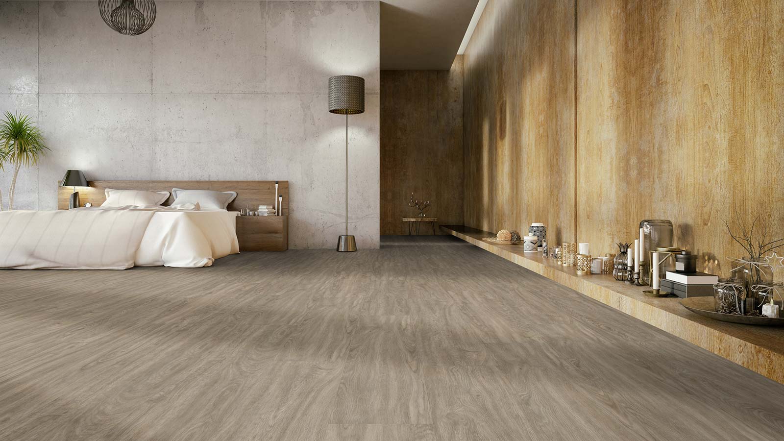 Lame PVC Autoplombante effet bois medium - 125 x 24,50 cm - 11 lames = 3,37 m² - 2