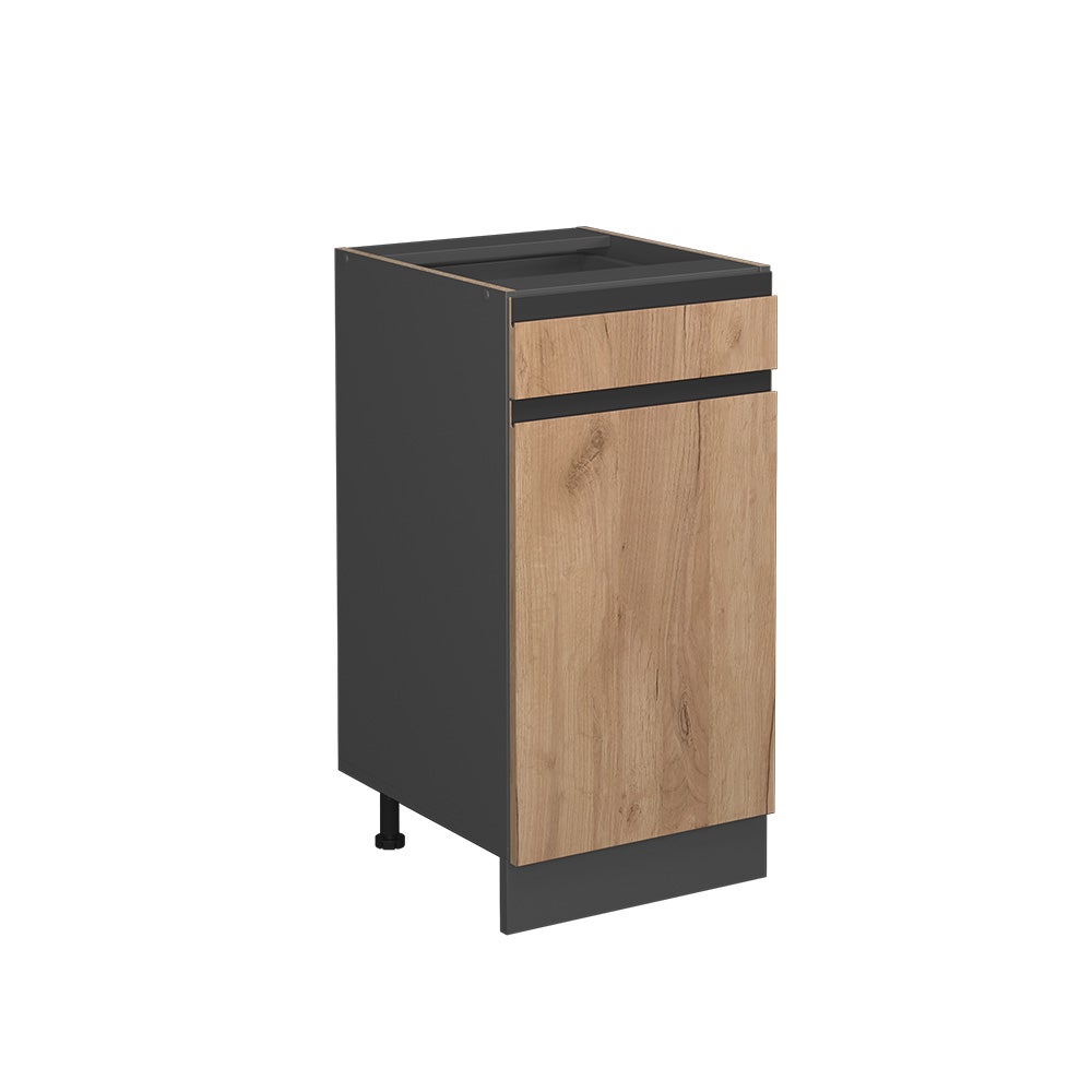 Vicco Szafka dolna do kuchni R-Line, Dąb goldkraft/Antracyt, 40 cm J-Shape BR Marmur