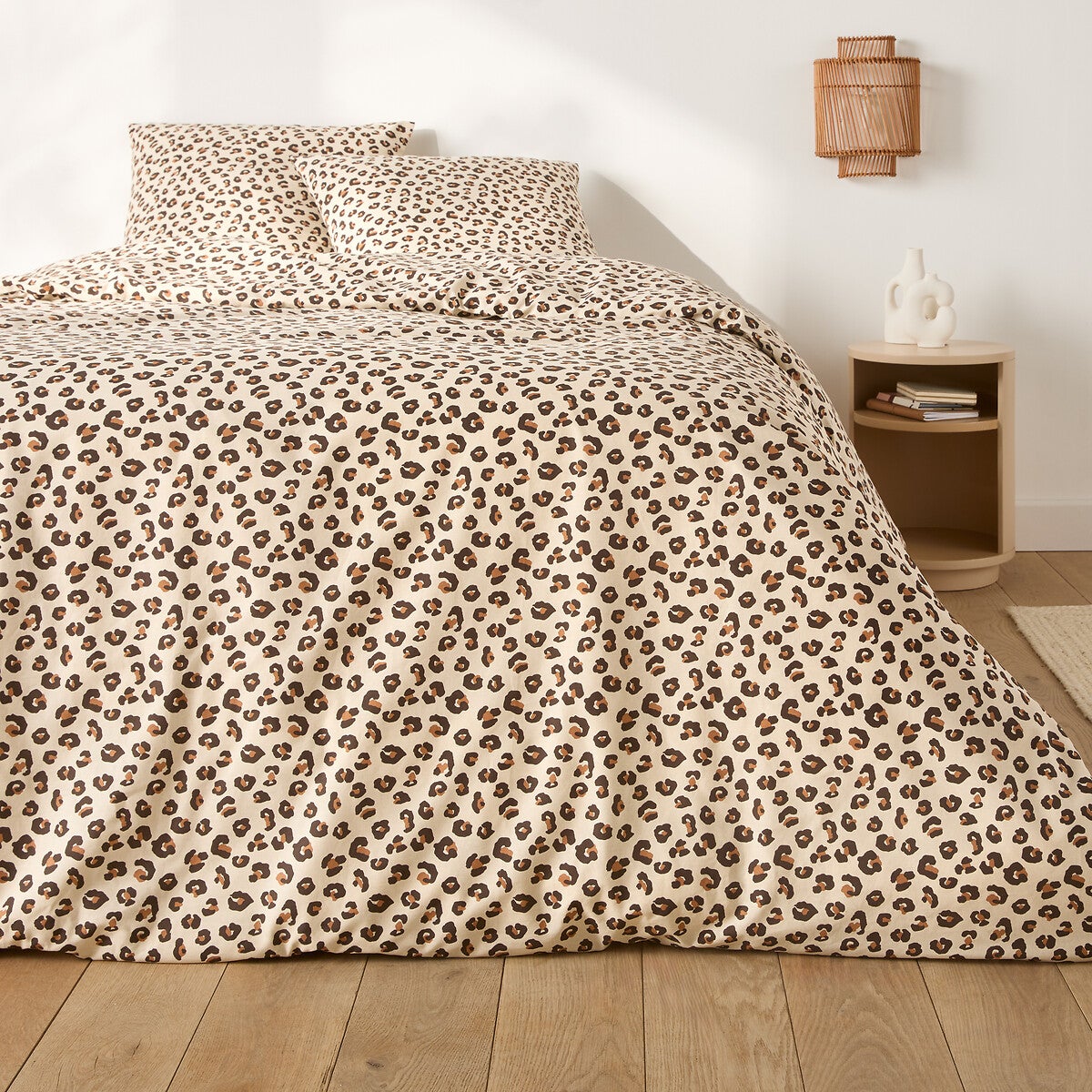 Parure de lit coton, taie carrée, Leopold - Imprimé léopard - 140 x 200 cm - 3