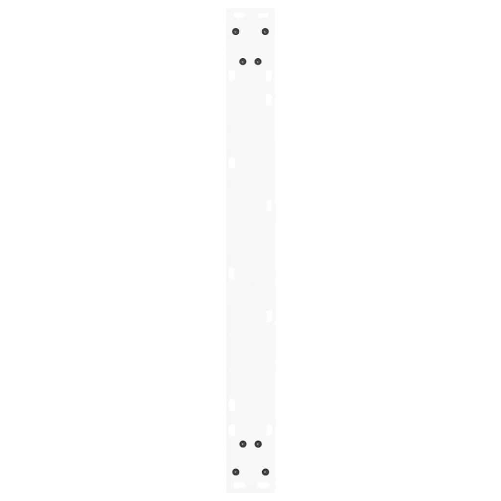 Maison Exclusive - Pieds de table à manger en forme de V, 2 pièces, blanc, 90 x (72-73,3) cm, acier - 7