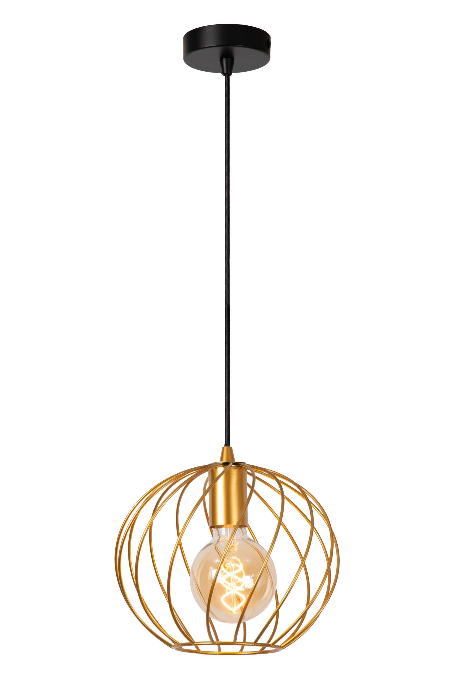 Lampa wisząca DANZA mosiężno-złota 1xE27x40W metal wym:155x25x25cm IP20 Lucide