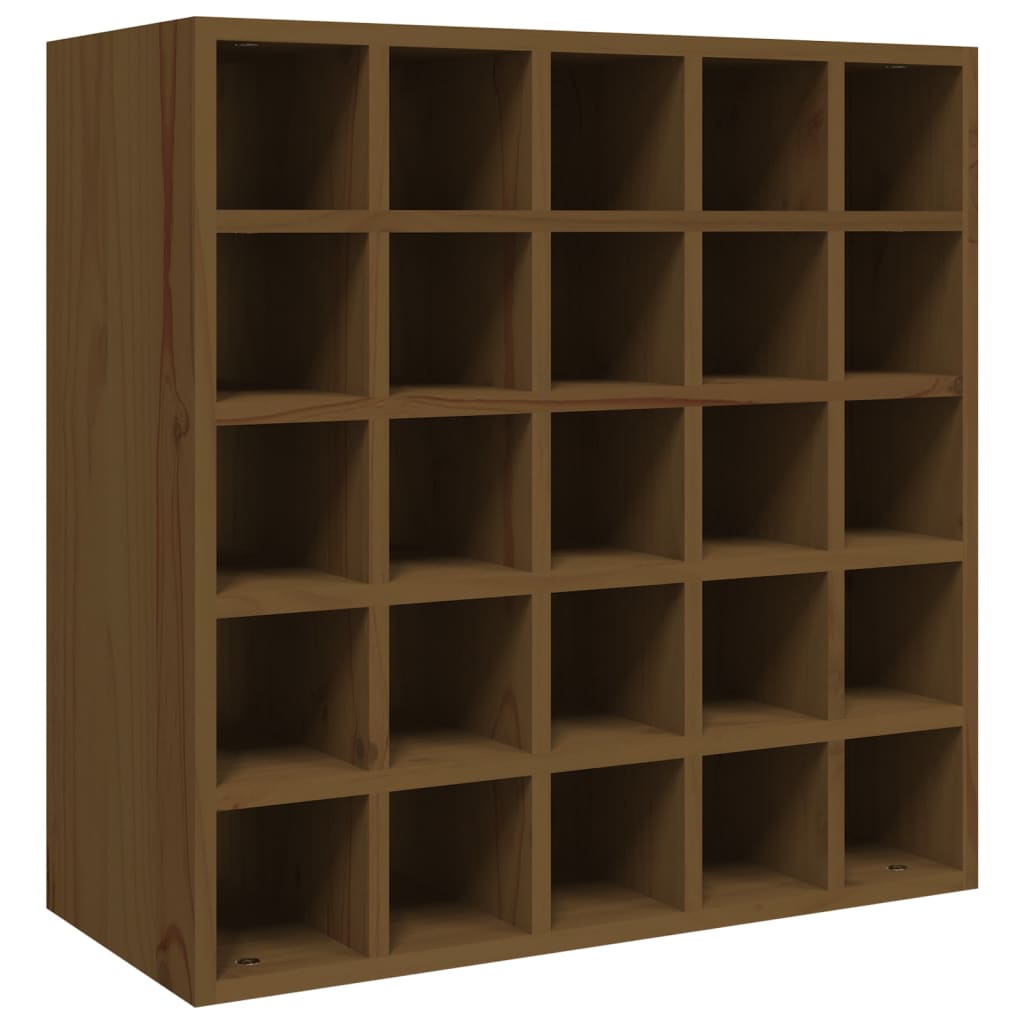 FYDUN Armoire à vin Marron miel 56x25x56 cm Bois de pin massif CN012