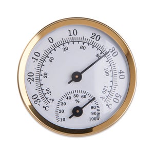 Lot De 10 Thermomètres Analogiques En Bois Pour Intérieur Et Extérieur - Double échelle Celsius/Fahrenheit, Résistants Aux Intempéries