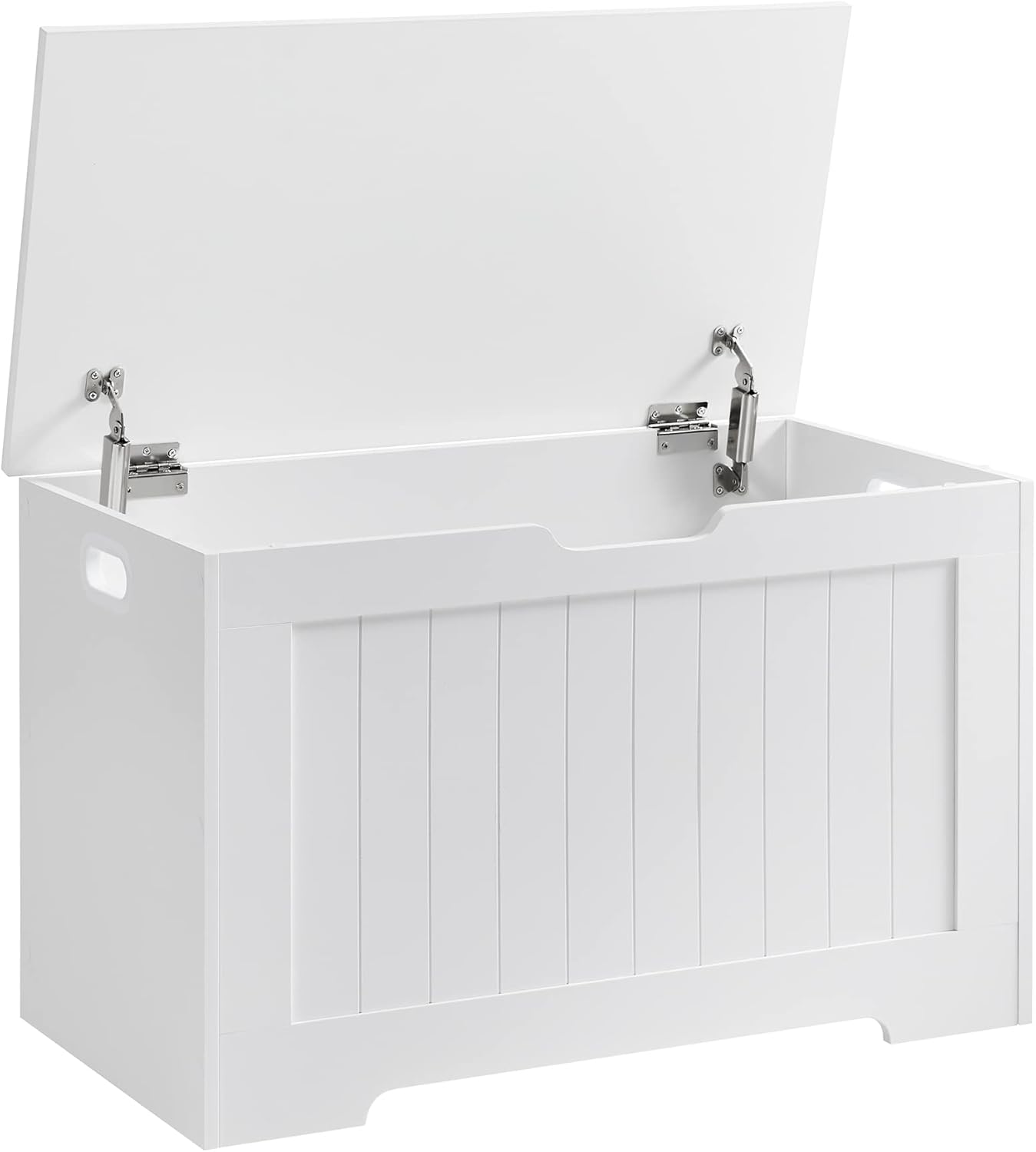 Vasagle Puff Almacenaje, Banco Con 2 Bisagras De Seguridad, Baúl, Zapatero, Estilo Moderno, 40 X 76 X 48 Cm, Para Pasillo Dormitorio Salón, Blanco , Leroy Merlin