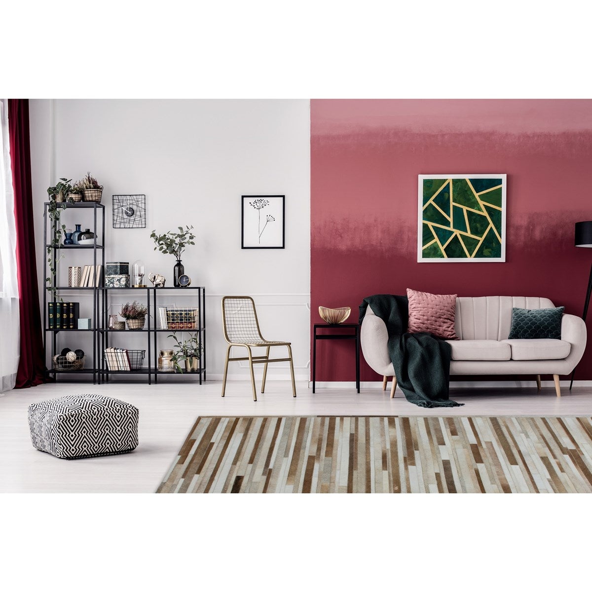 Tapis de salon cuir véritable GLIND 160x230 cm - 4