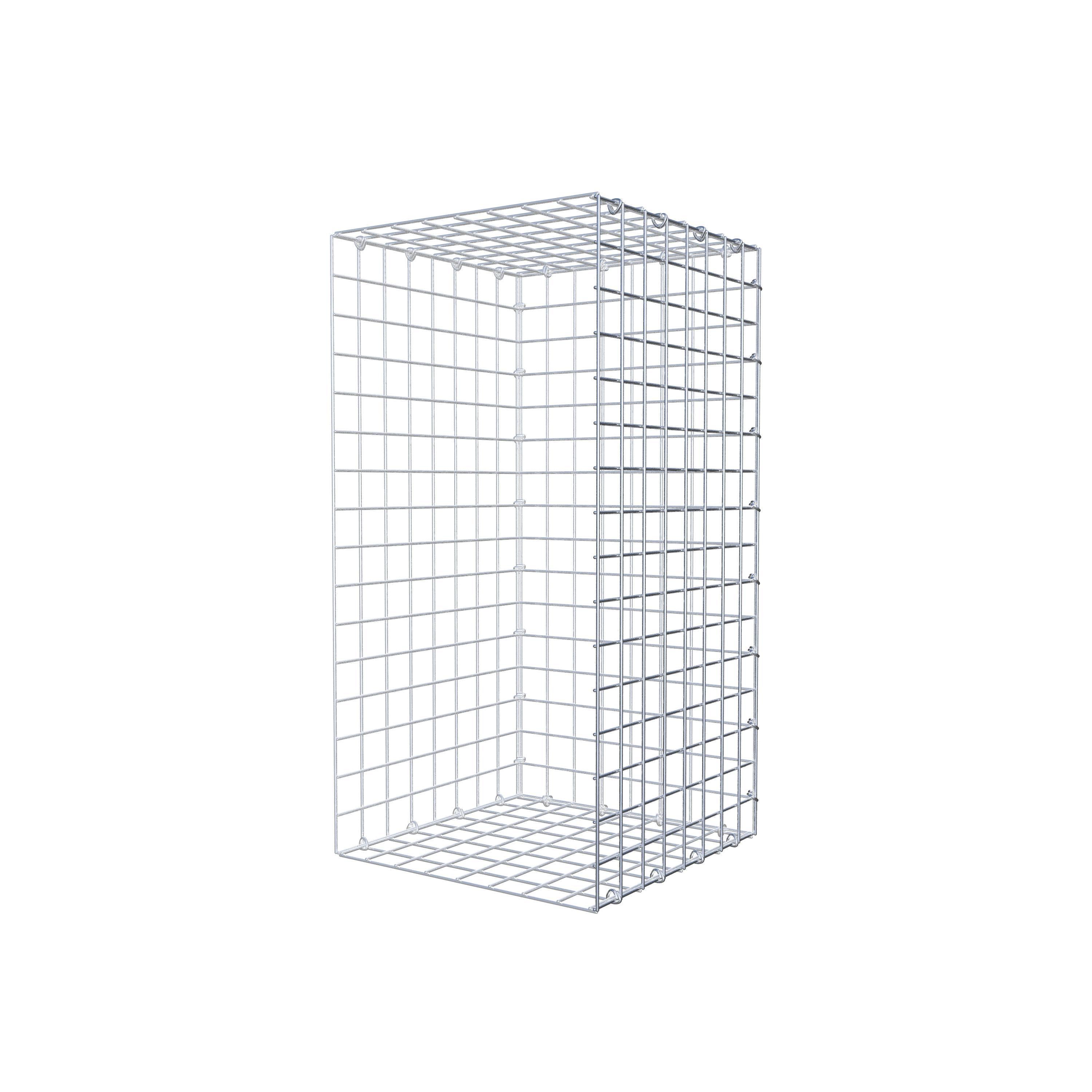 Gabiona - Gabbione per prolungamento in acciaio zincato 80x40x40cm (LxAxP), maglie 5 x 5cm, Anelli a C, senza griglia frontale - 2