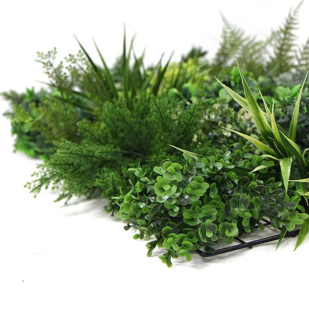Mur végétal artificiel Premium City 3 - 15 plantes - 1m x 1m - EXELGREEN - 2