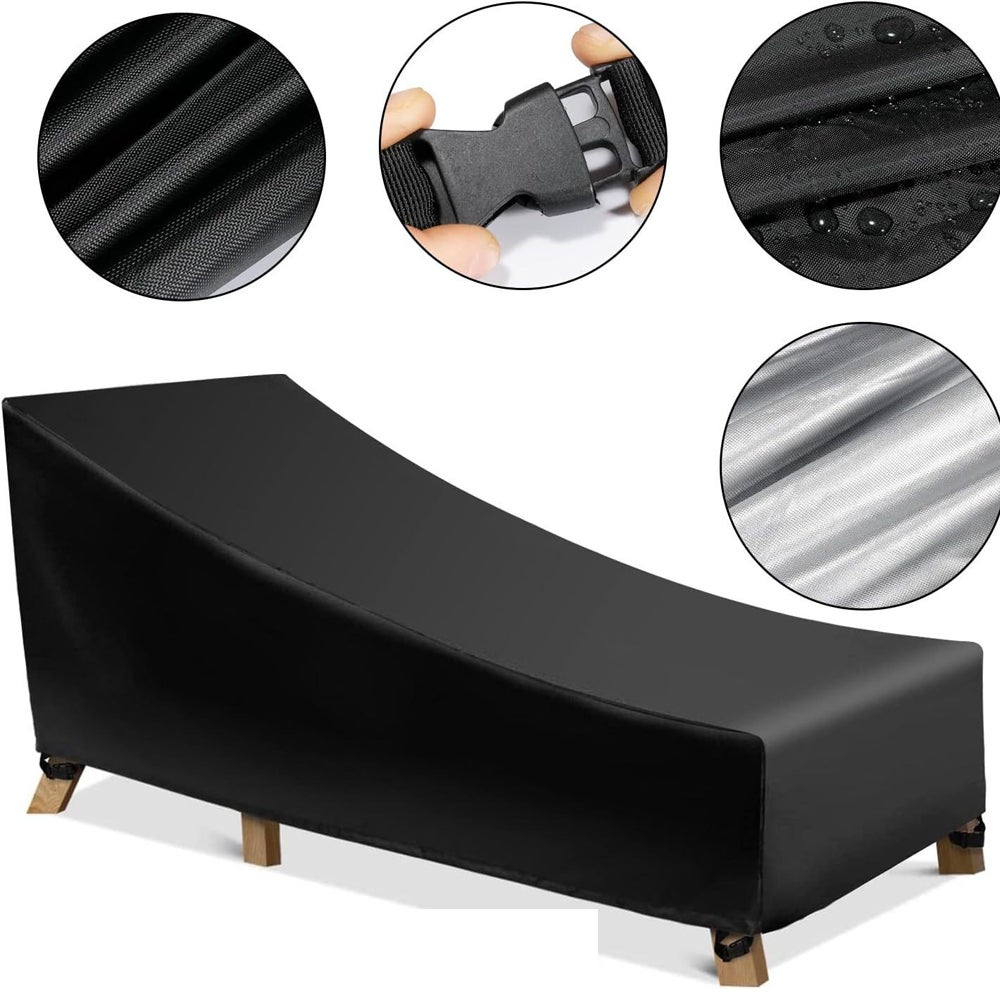 Pokrowce na leżaki (210 x 75 x 80/40 cm), pokrowce ochronne Oxford 410D, wodoodporny pokrowiec na leżak.