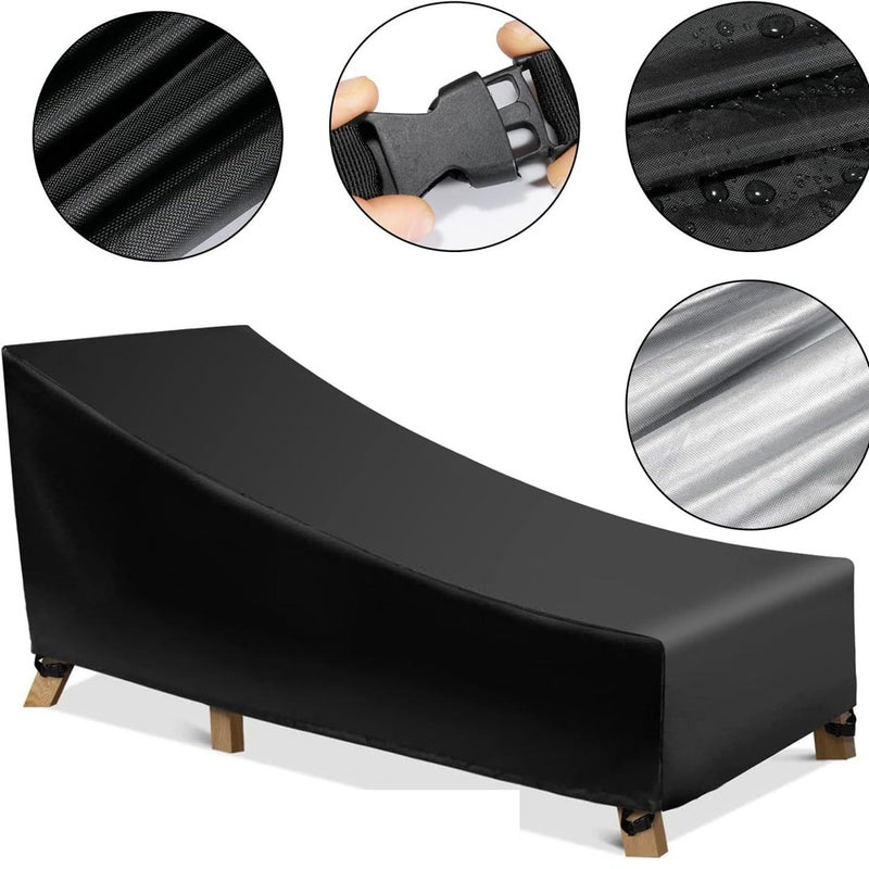 Pokrowce na leżaki (210 x 75 x 80/40 cm), pokrowce ochronne Oxford 410D, wodoodporny pokrowiec na leżak.