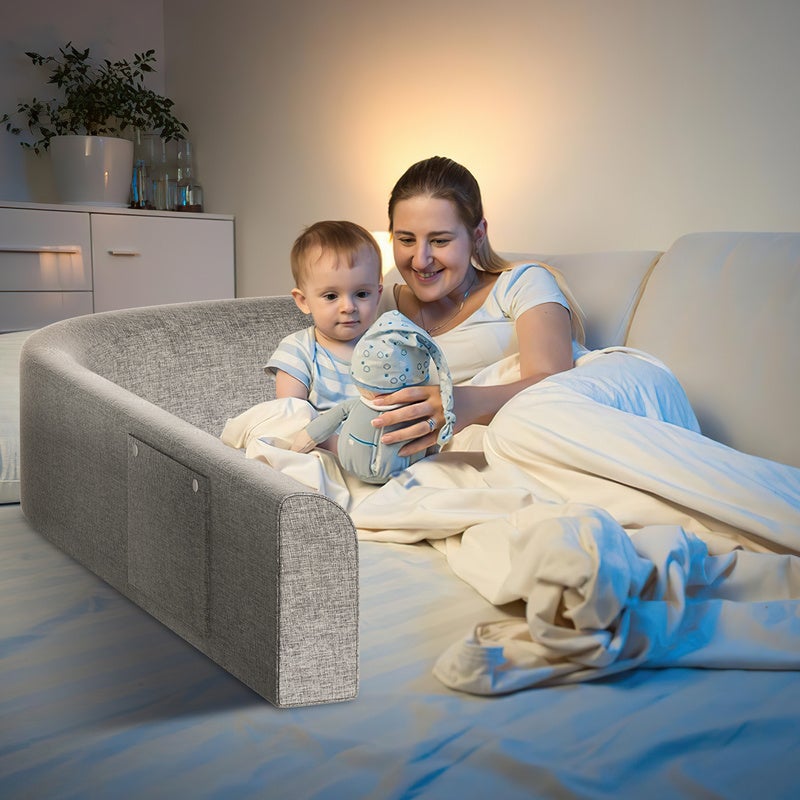 Barandilla de cama Protección contra caídas de la cama - 150 cm - Regulable en altura, deformable - 6