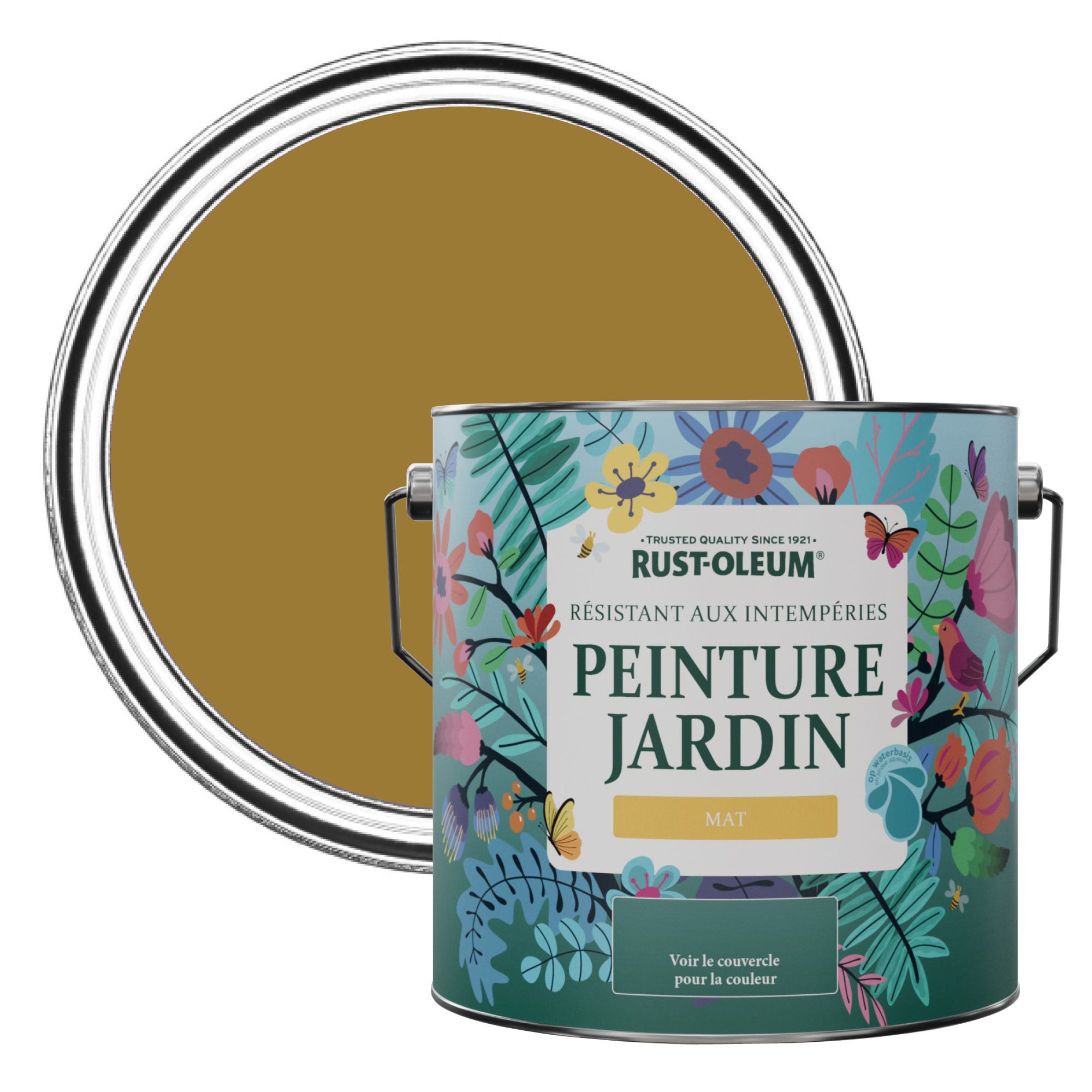 Jaune Rusted Peinture Jaune extérieure pour boiseries de Jardin, Finition Mate RUST ...