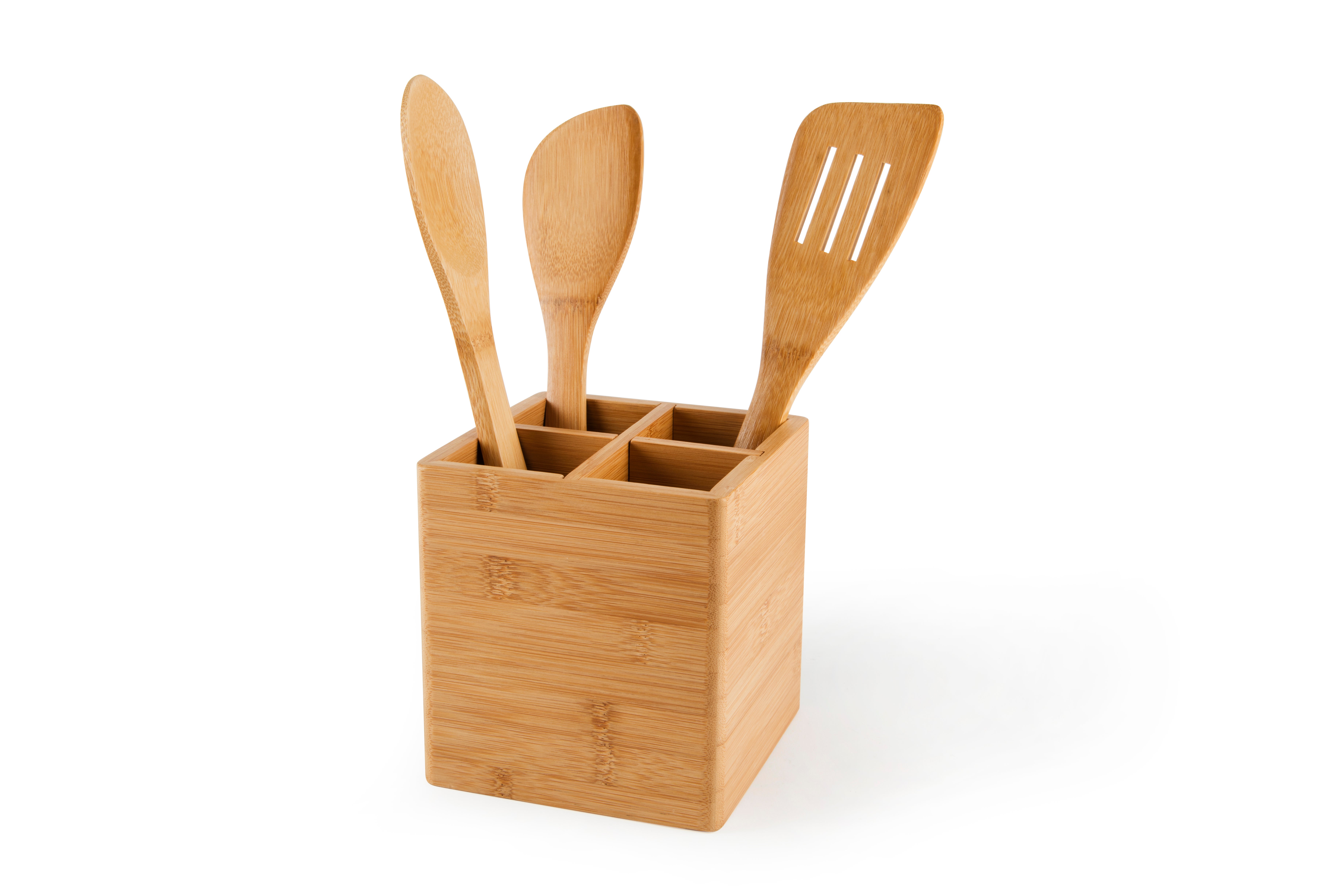 Excelsa Eco Living Portapane in Bambù con Coperchio A Ribalta, 36 x 23 x H 14 cm