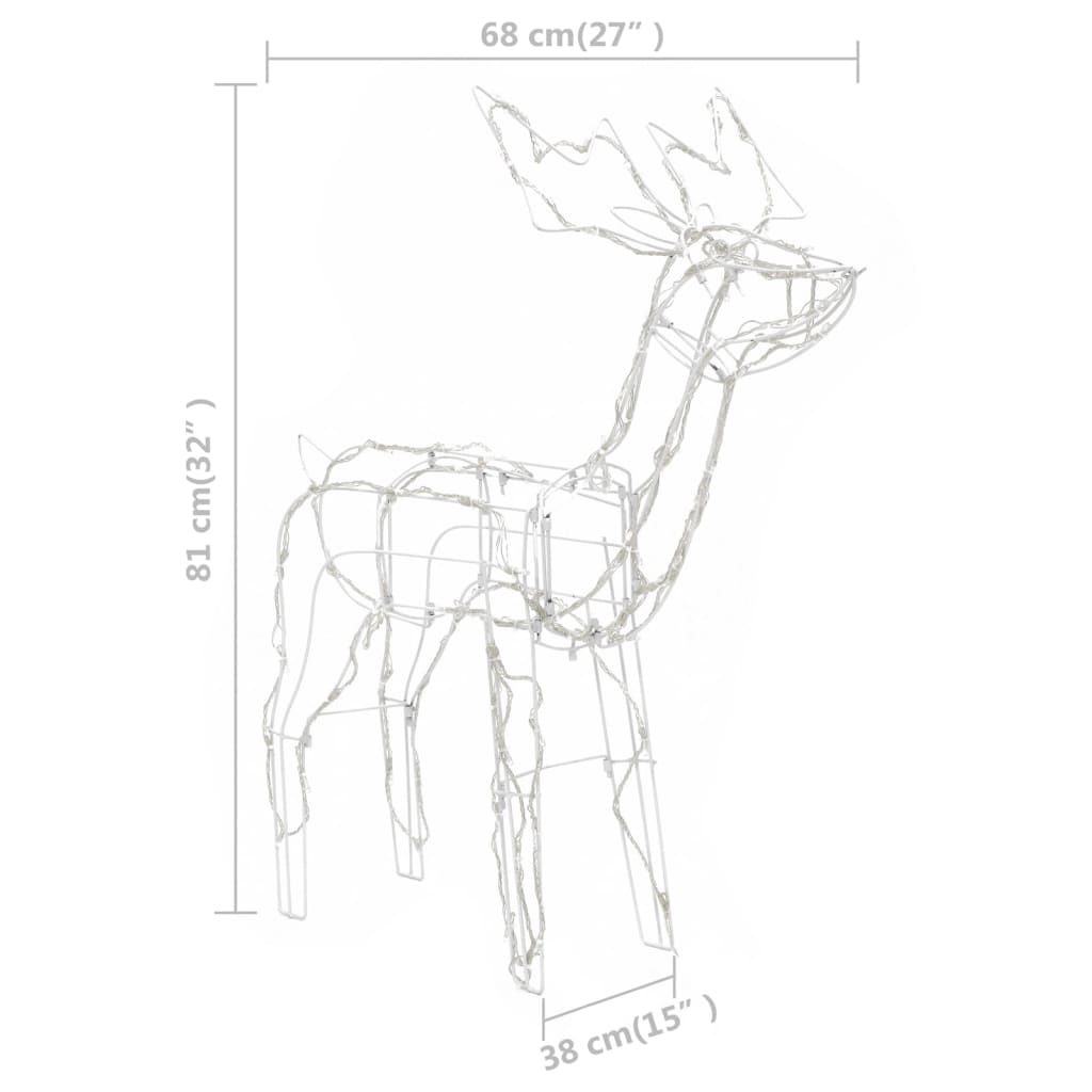 Luzes de renas de Natal 229 LEDs 3 peças - COMFORTXL - 9