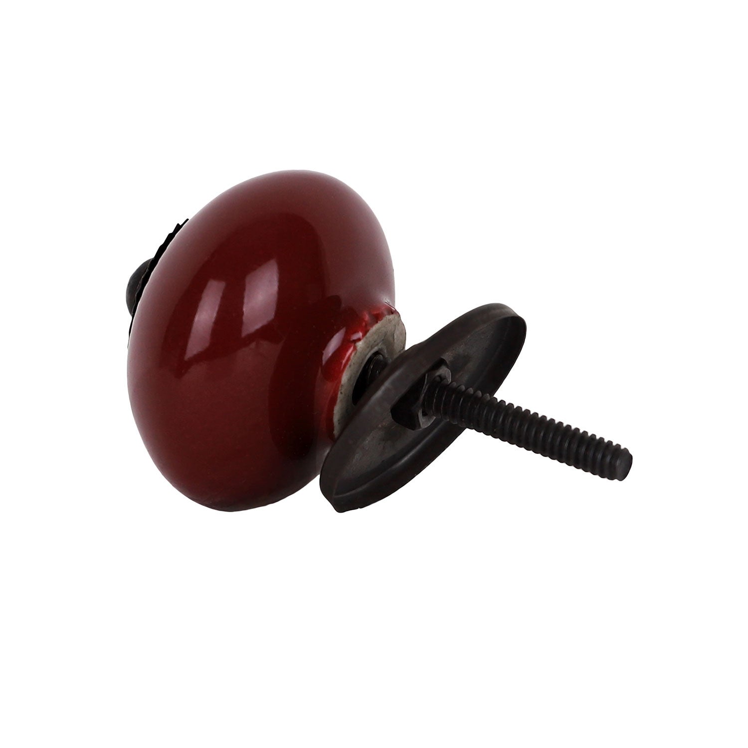 Bouton de meuble BILLY, Porcelaine rouge Ø40 mm - 4