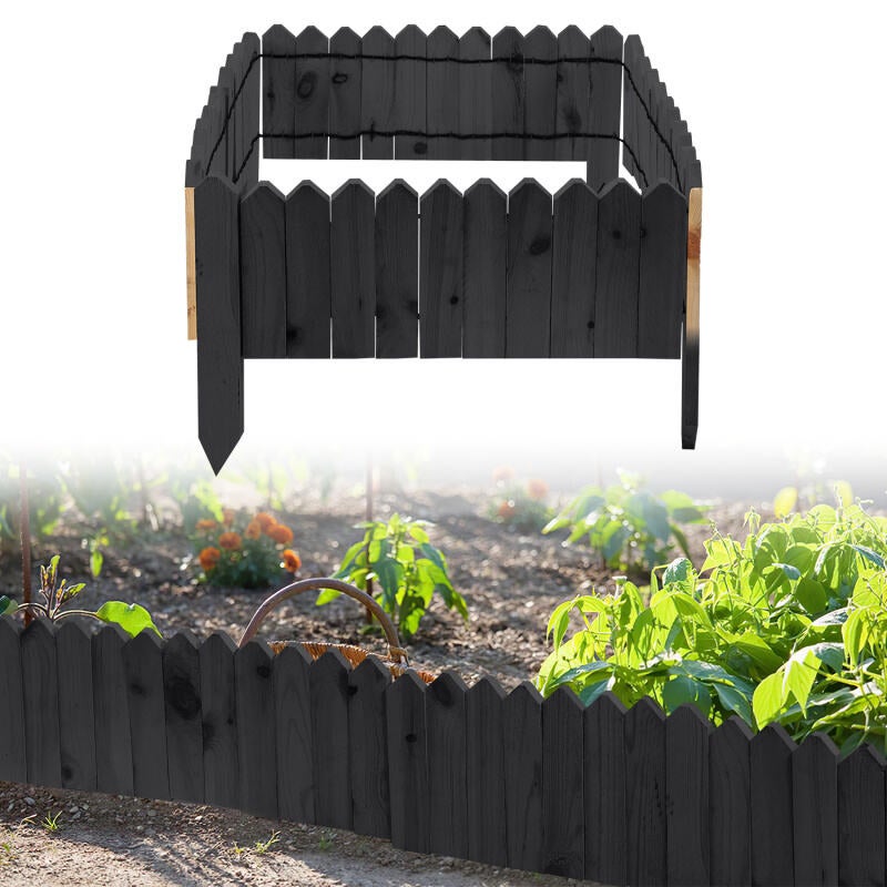 Bordure de Jardin en Bois de Pin Brut 200x10x1.5cm - Parfait pour ...