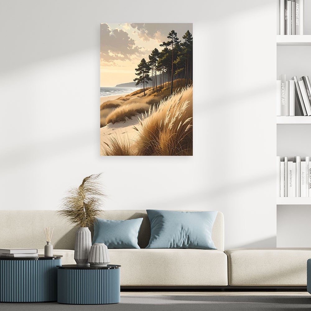 Obraz do salonu sypialni biura loftu, Widok Plaża Wydmy i Morze jak malowany 60x90 - 2
