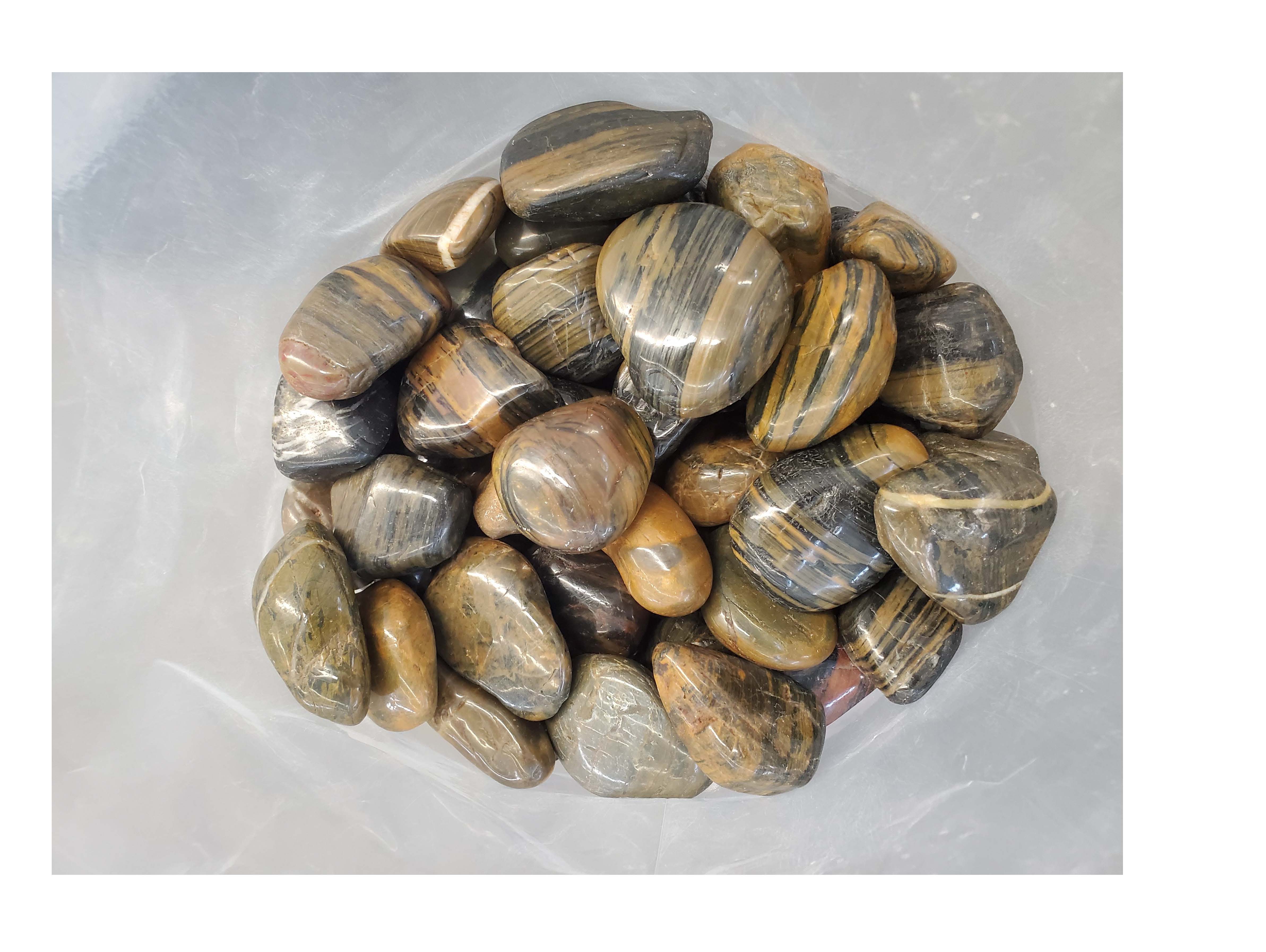 60kg galets polis, gravier brillant, galets de rivière, cailloux, cailloux de jardin, gravier décoratif # - 3