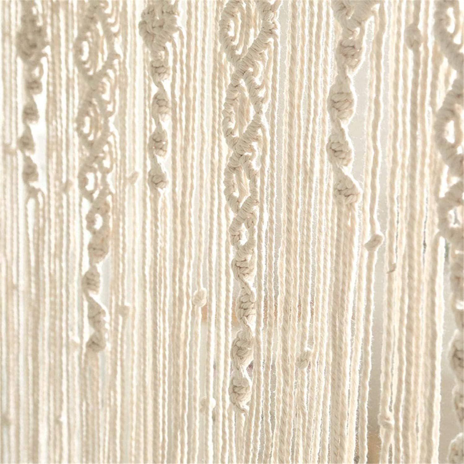 Tapisserie Murale en Macramé, Tapisserie Tissée, Décoration Murale Bohème pour Séparateur d'espace, Fenêtre, Rideau de Porte, Mariage, 100x200cm - 3