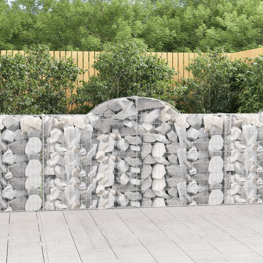 Kosze gabionowe, 10 szt, 200x30x100/120cm, galwanizowane żelazo vidaXL