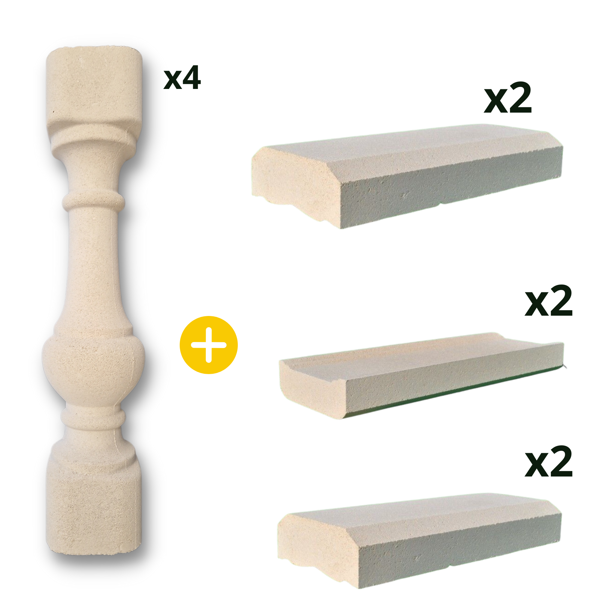 BALUSTRES B72 - hauteur 94cm ( lot de 1 mètre linéaire) - 6